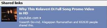 why this kolaveri d song 652630 people shared