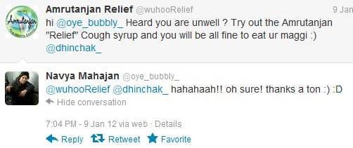 Amrutanjan Relief responses- twitter