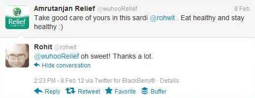 Social Media - wuhoo relief conversation
