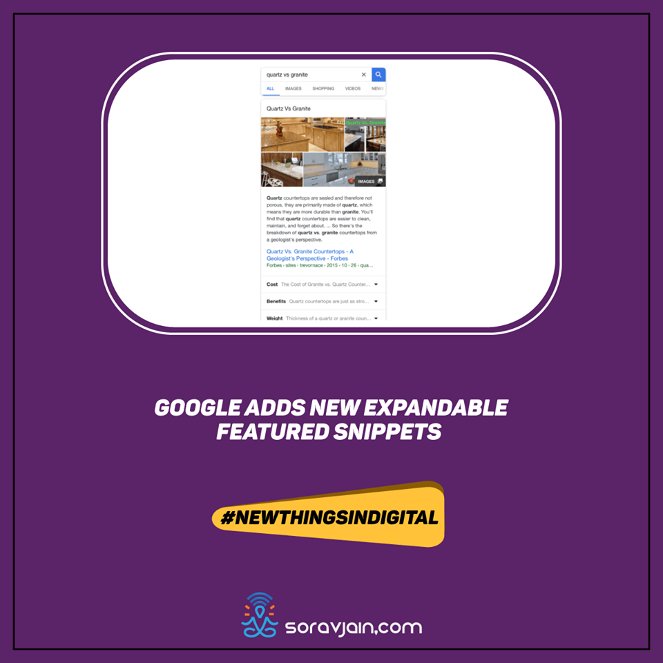 Google Adds New Expandable Featured Snippets
