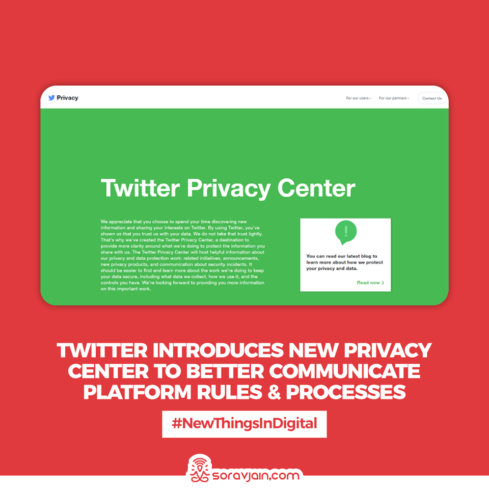 Twitter Introduces New Privacy Center to Better Communicate Platform Rules and Processes
