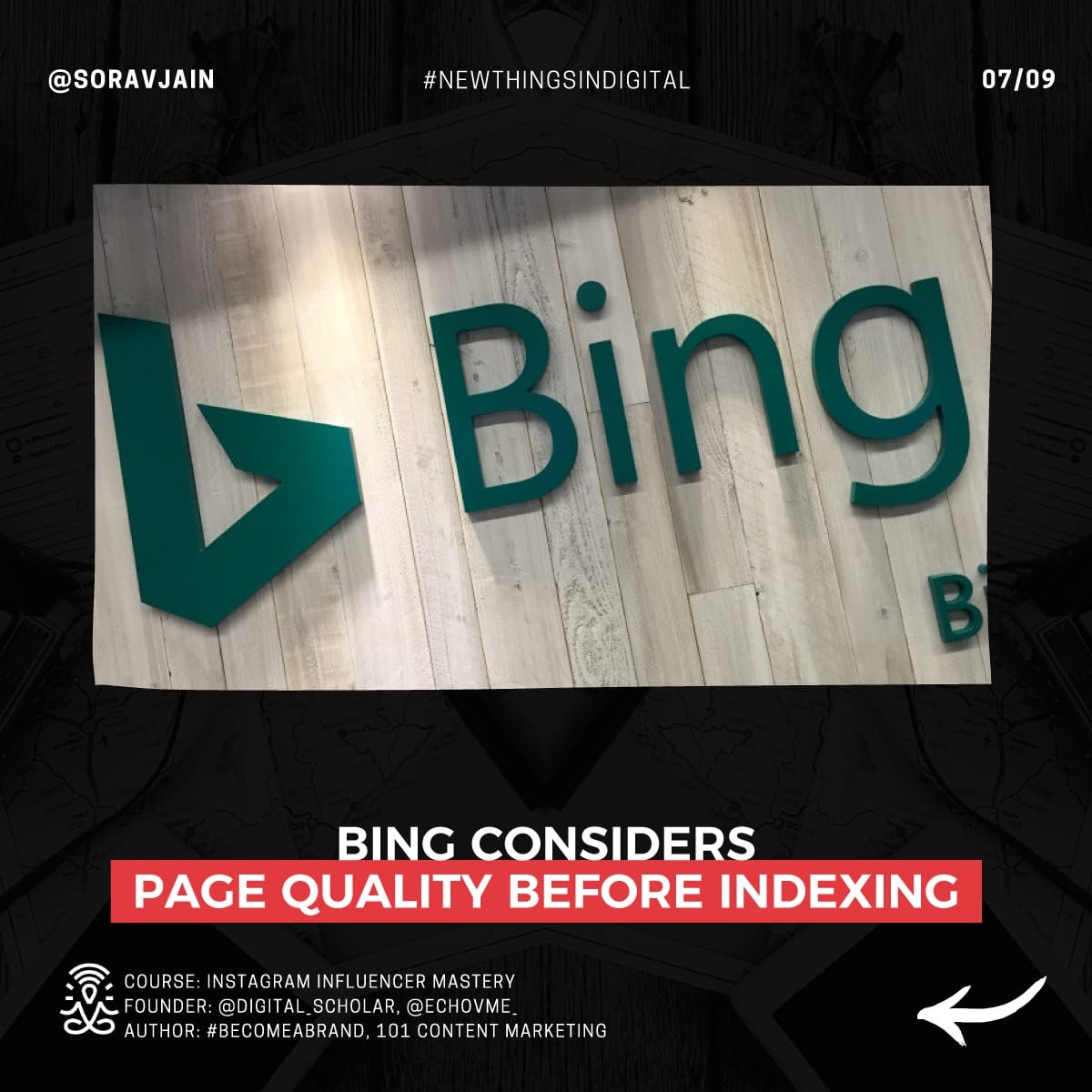 Bing considers page quality before indexing