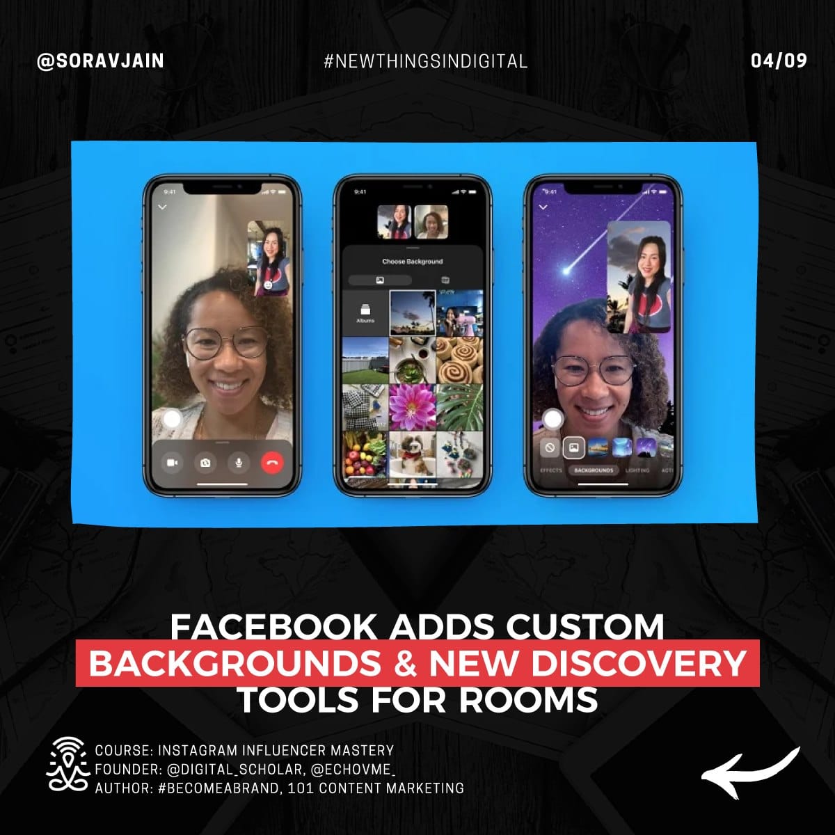 Facebook adds custom backgrounds and new discovery tools for Rooms