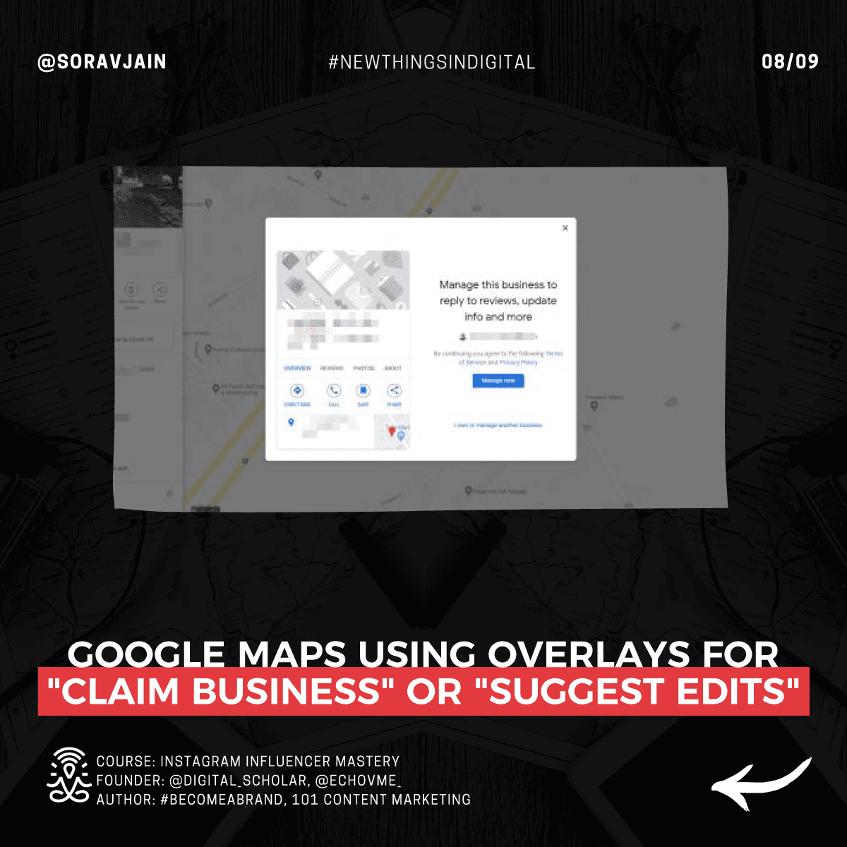 Google Maps using overlays For Claim Business Or Suggest Edits