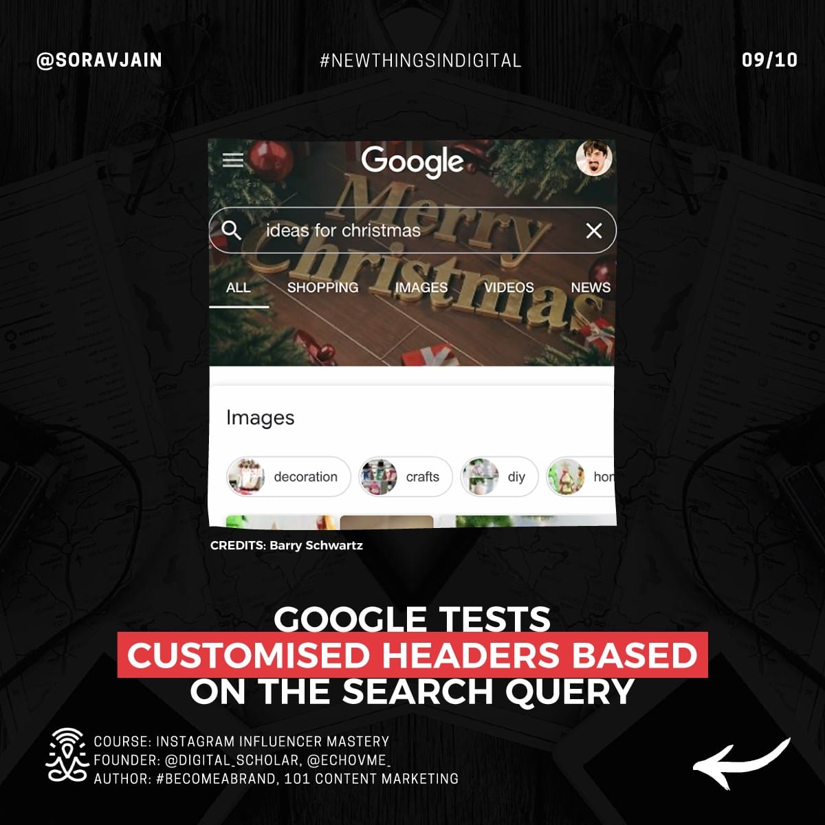 Google tests customized headers based on the search query