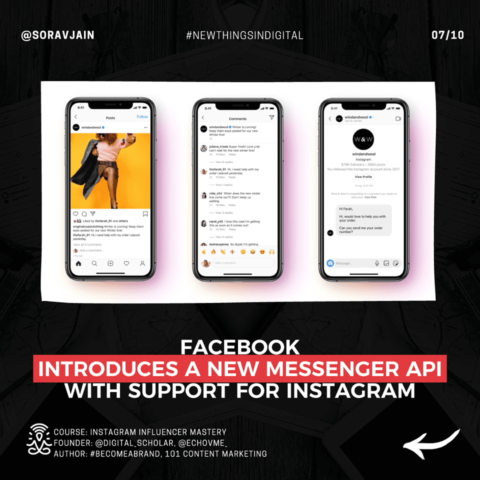 Facebook introduces a new Messenger API with support for Instagram
