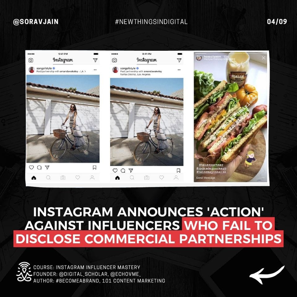 Instgram Announces 'Action' Against Influencers Who Fail To Disclose Commercial Partnerships