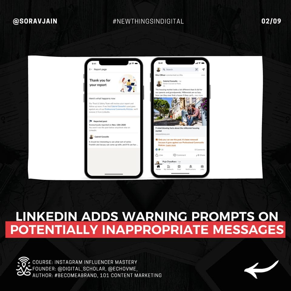 LinkedIn adds warning prompts on potentially inappropriate messages
