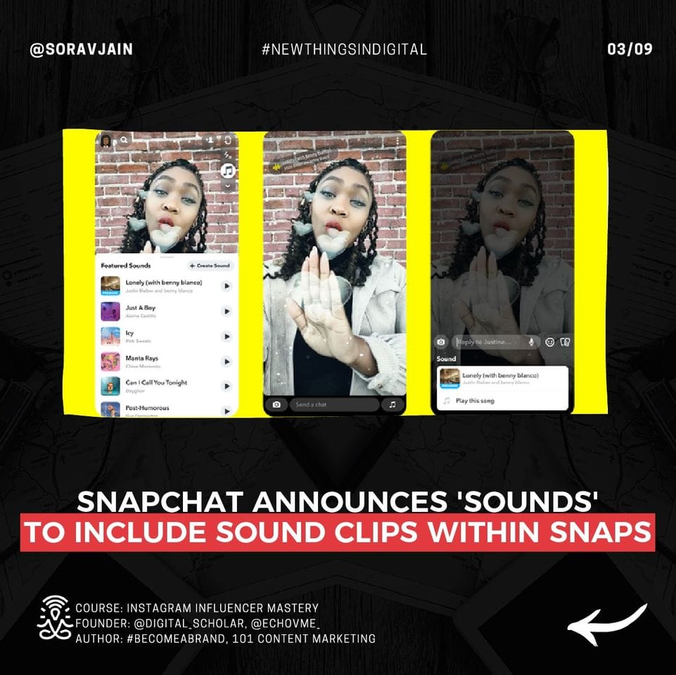 Snapchat Announces 'Sounds' To Include Sound Clips Within Snap
