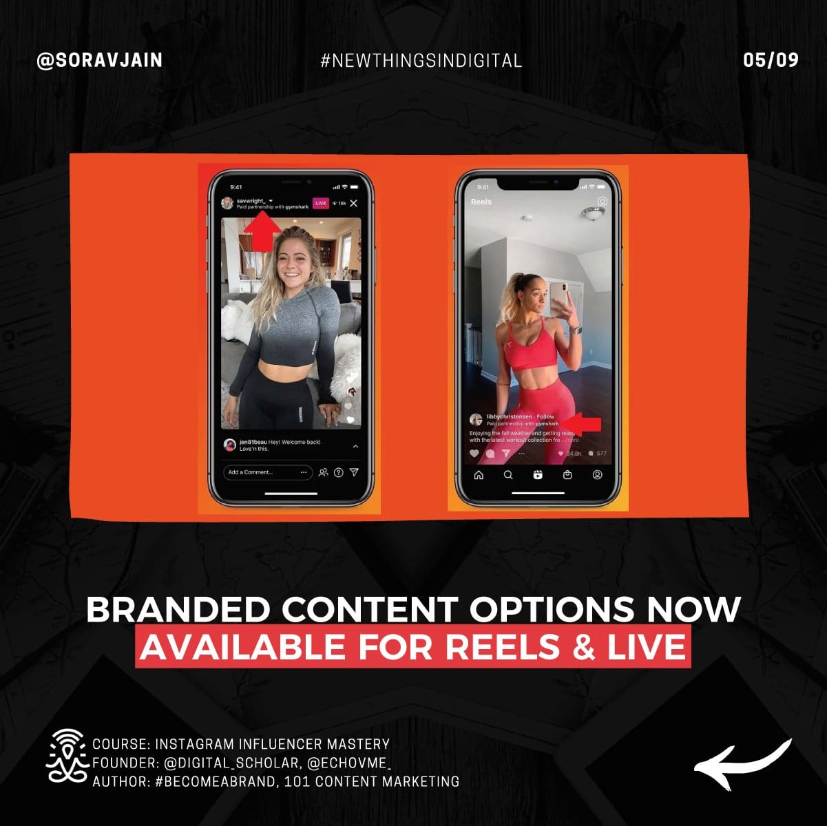 Branded content options now available for Reels & Live