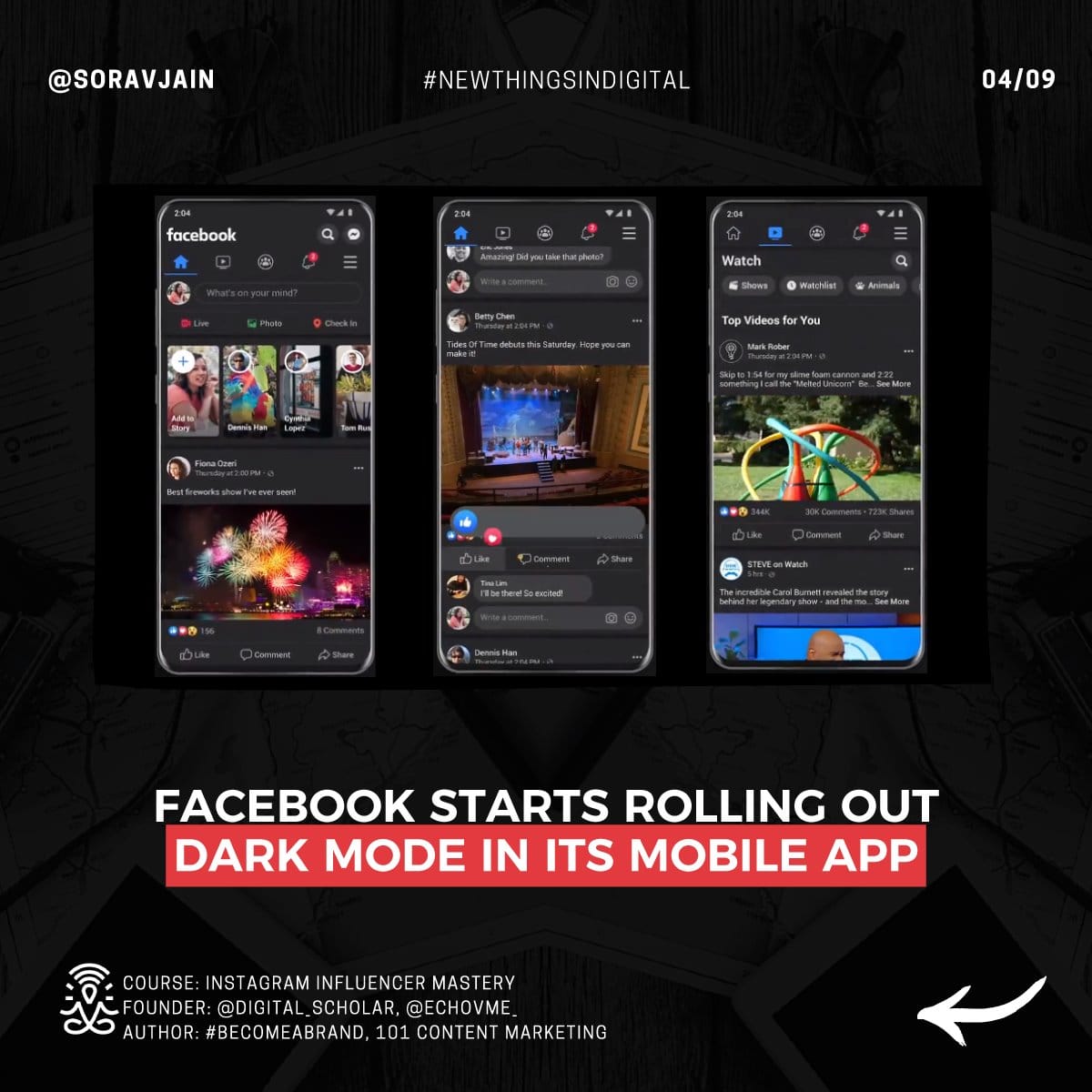 Facebook starts rolling out Dark Mode in its mobile App