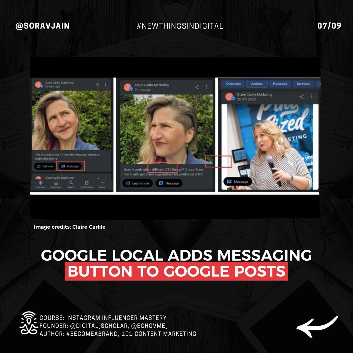 Google Local adds Messaging button to Google Posts
